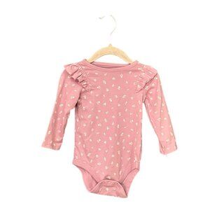 NEW Baby Girls' Floral Ruffle Bodysuit - Cat & Jack Purple 6-9M